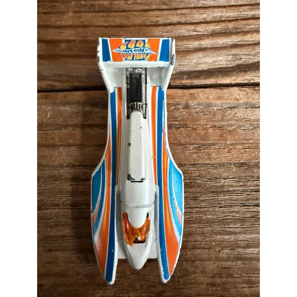 Y2K 2003 Hot Wheels Hydroplane Boat Final Run White Orange Blue 1/64